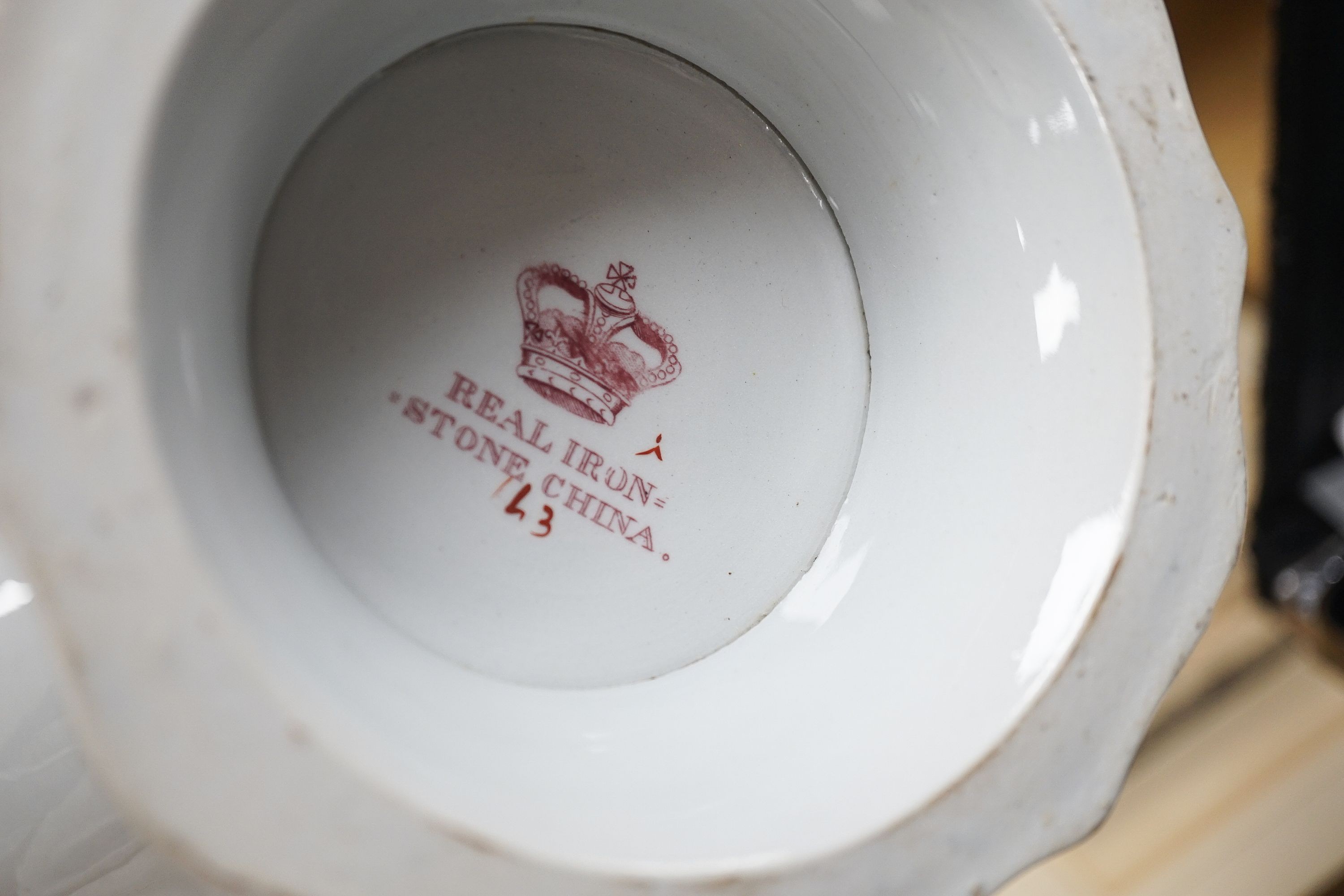 A Victorian ‘Real ironstone china’ toilet set